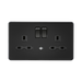 Matt Black Socket by Knightsbridge with Night light rated 13A