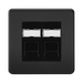 Matt Black Double Data Outlet by Knightsbridge with CAT5e Speed made in Euro Componants