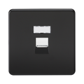 Matt Black Data Outlet by Knightsbridge with CAT5e Speed
