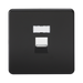 Matt Black Data Outlet by Knightsbridge with CAT5e Speed