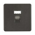 Smoked Bronze Data Outlet by Knightsbridge with CAT5e Speed rated CAT5e