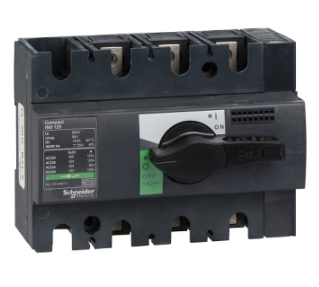 Schneider Electric 28910 Switch Disconnector, INS125, 125A, 3pole,  Rotary Handle