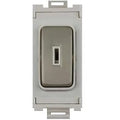 Schneider Ultimate Pearl Nickel 20A DP Key Grid Switch Module GUG20DPKWPN Available from RS Electrical Supplies