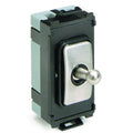 Schneider Ultimate Polished Chrome 2 Way Toggle Grid Module GUG102TBMS Available from RS Electrical Supplies