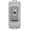 Schneider Ultimate Polished Chrome 2 Way Toggle Grid Module GUG102TWMS Available from RS Electrical Supplies