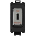 Schneider Ultimate Polished Chrome 20A 2 Way Key Grid Switch Module Emergency Lighting GUG202KELBMS Available from RS Electrical Supplies