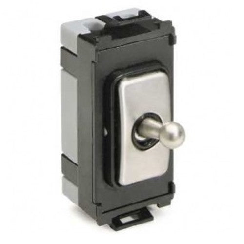 Schneider Ultimate Stainless Steel Intermediate Toggle Grid Module GUG10ITBSS Available from RS Electrical Supplies