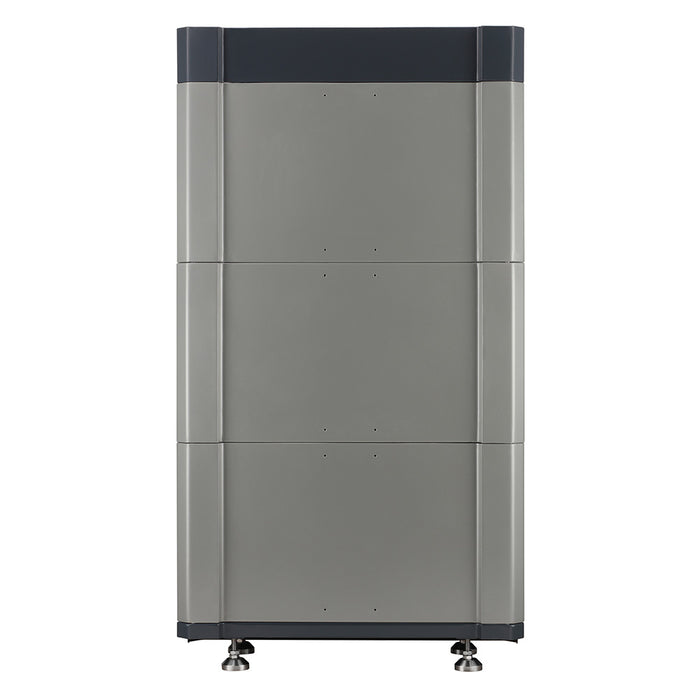 Gray storage unit with wheels on a white background