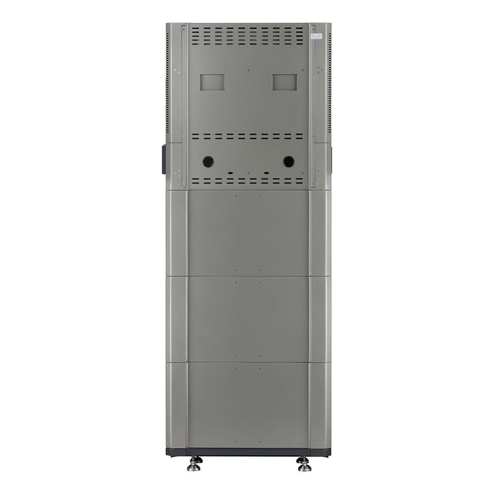 Gray server cabinet on a white background
