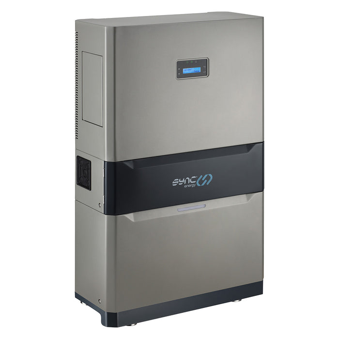 Rectangular industrial device with 'sync' branding on a white background