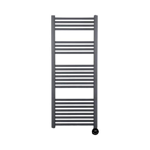 Masterplug Thermaline 1000W grey heated towel rail – front view