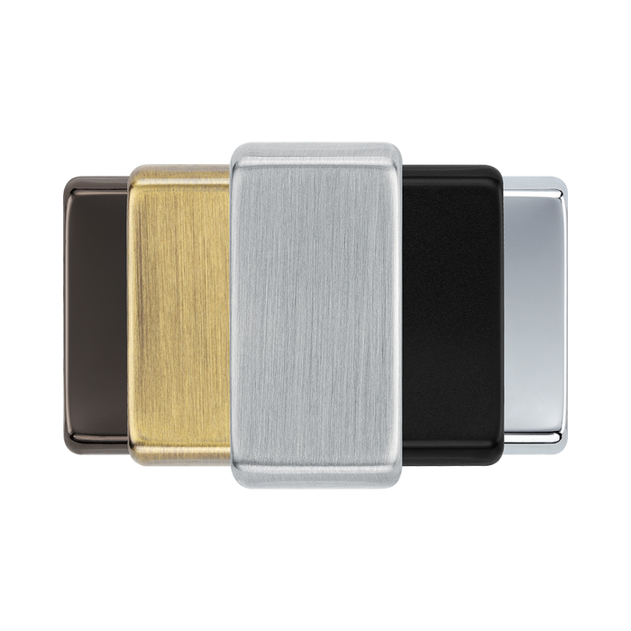 BG Grid Brushed Steel unprinted rocker cap colour range with Brushed Steel at the front