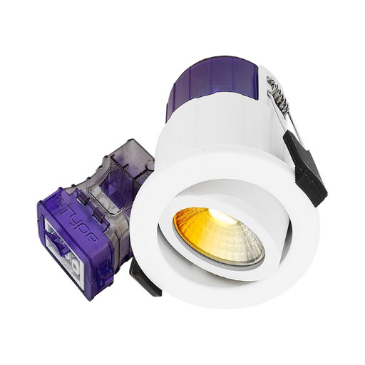 Luceco FType Ultra Adjustable Fire Rated Downlight Dim-2-Warm UTA6WD2W