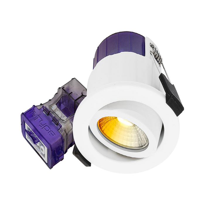 Luceco FType Ultra Adjustable Fire Rated Downlight Dim-2-Warm UTA6WD2W