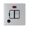 United Electrical Products Screwless Brushed Steel 13A Switched Fuse Spur Neon SG39BCB available from RS Electrical Supplies