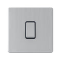 United Electrical Products Screwless Brushed Steel 1G Intermediate Switch SG05BCB available from RS Electrical Supplies
