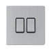United Electrical Products Screwless Brushed Steel 2G Double 10a Light Switch SG02BCB available from RS Electrical Supplies