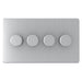 United Electrical Products Screwless Brushed Steel 4G 250W Dimmer Switch SG13BCB available from RS Electrical Supplies