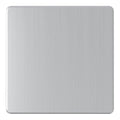 United Electrical Products Screwless Brushed Steel Single Blank Plate SG49BCB Available from RS Electrical Supplies