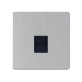 United Electrical Products Screwless Brushed Steel Telephone BT Secondary Socket SG44BCB available from RS Electrical Supplies