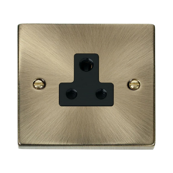 Click Deco Antique Brass 5A Unswitched Socket VPAB038BK