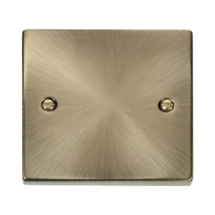 Click Deco Antique Brass Single Blank Plate VPAB060