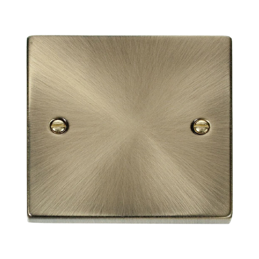 Click Deco Antique Brass Single Blank Plate VPAB060