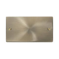 Click Deco Antique Brass Double Blank Plate VPAB061