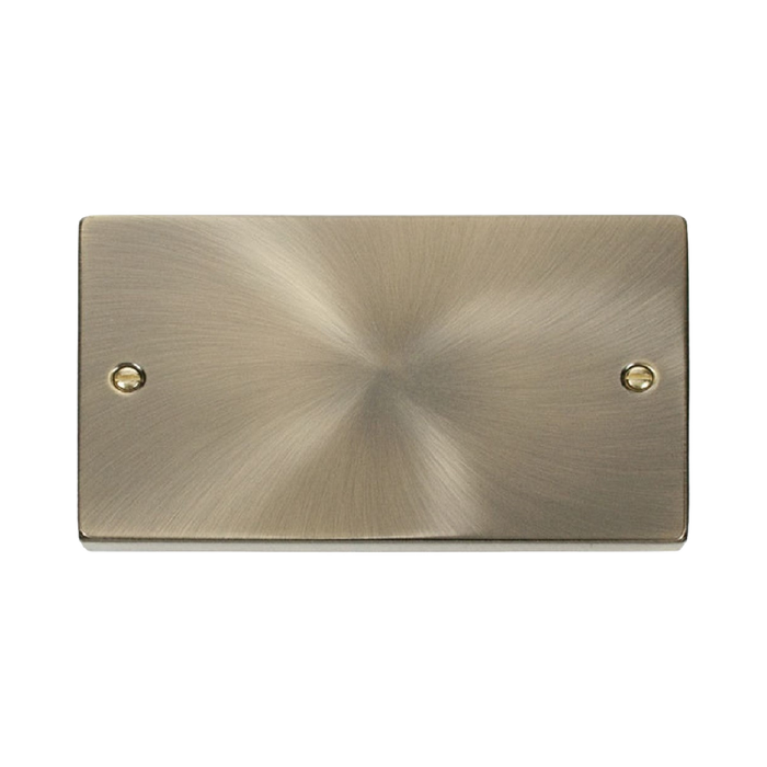 Click Deco Antique Brass Double Blank Plate VPAB061