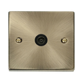 Click Deco Antique Brass TV Socket VPAB065BK