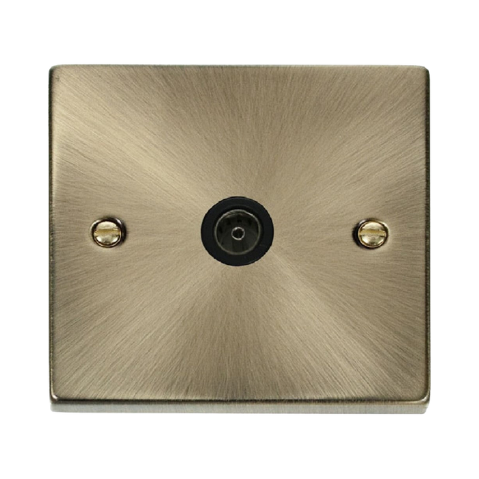 Click Deco Antique Brass TV Socket VPAB065BK