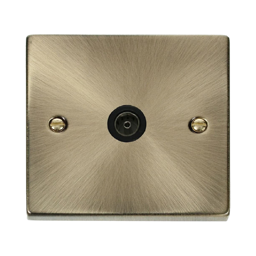 Click Deco Antique Brass TV Socket VPAB065BK