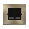 Click Deco Antique Brass Double Master Telephone VPAB121MBK