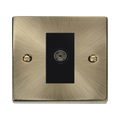 Click Deco Antique Brass Isolated TV Socket VPAB158MBK