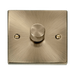 Front view of Click Deco Antique Brass 1G LED Dimmer Switch