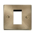Front view of Click Deco Antique Brass 1G Euro Plate