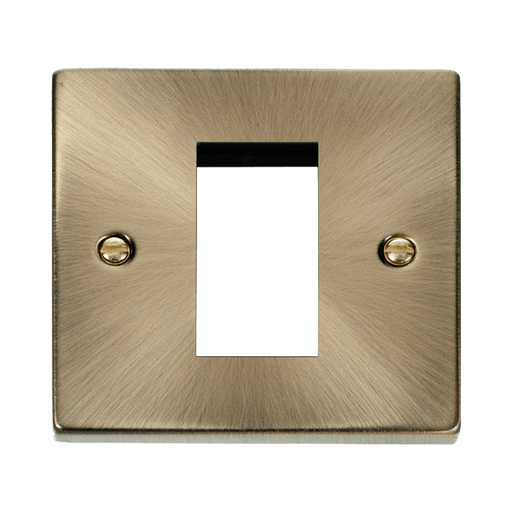 Front view of Click Deco Antique Brass 1G Euro Plate