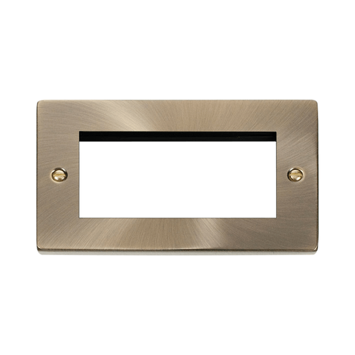 Front view of Click Deco Antique Brass 4G Euro Plate