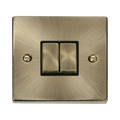 Click Deco Antique Brass 2W & Intermediate Switch VPAB4125BK