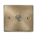 Front view of Click Deco Antique Brass 1G Toggle Switch