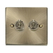 Click Deco Antique Brass 2W & Intermediate Toggle Switch VPAB4225