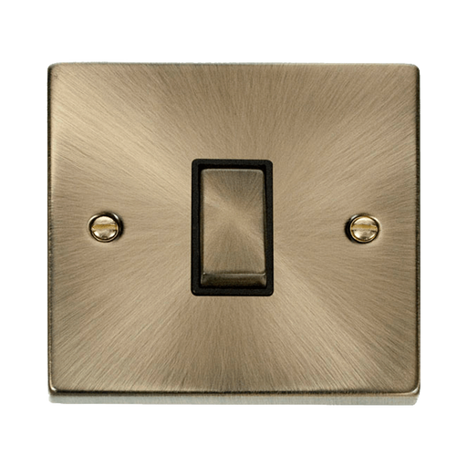 Front view of Click Deco Antique Brass Intermediate Switch