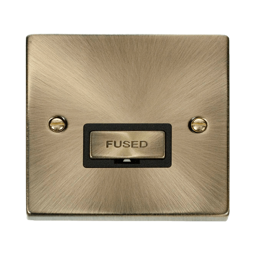 Front view of Click Deco Antique Brass 13A Unswitched Spur