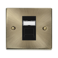 Click Deco Antique Brass Cat5e Data Socket VPABRJ45BK