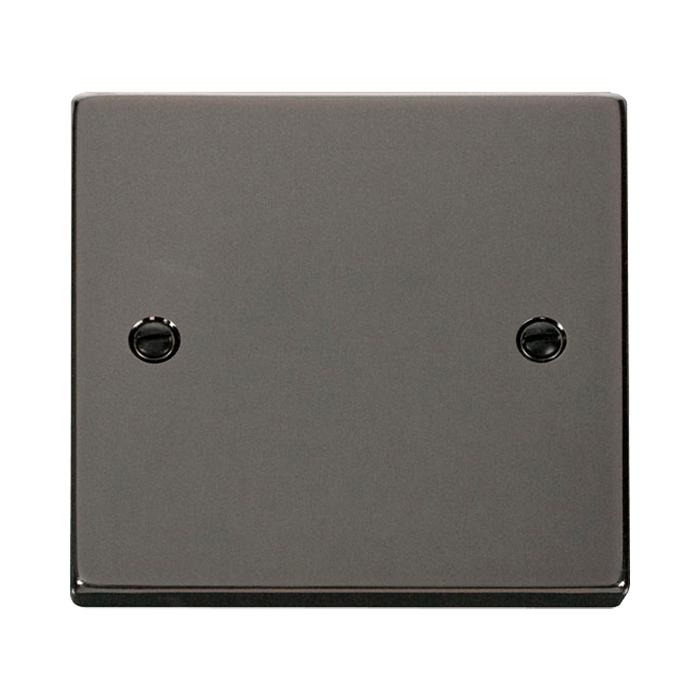 Click Deco Black Nickel Single Blank Plate VPBN060