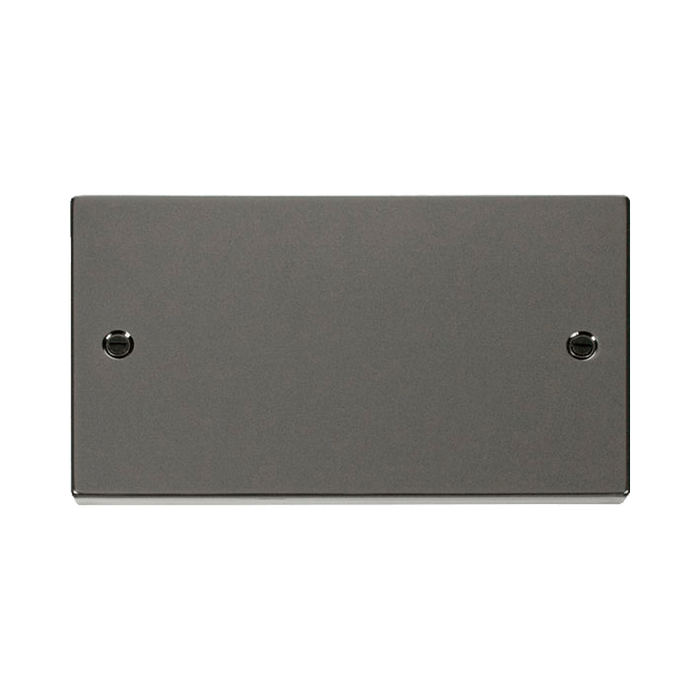 Click Deco Black Nickel Double Blank Plate VPBN061