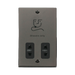 Front view of Click Deco Black Nickel Shaver Socket