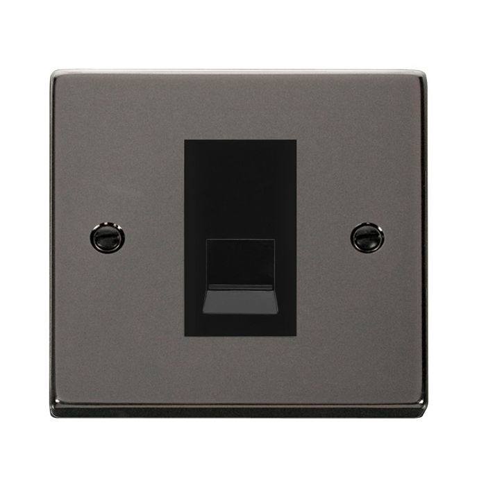 Click Deco Black Nickel Master Telephone Socket VPBN120MBK