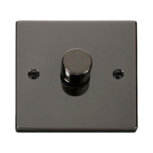 Front view of Click Deco Black Nickel 1G LED Dimmer Switch
