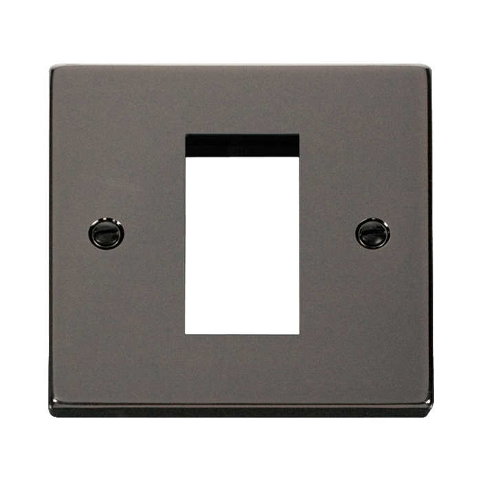 Front view of Click Deco Black Nickel 1G Euro Plate